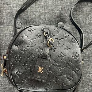 LV black monogram empreinte boite chapeau souple